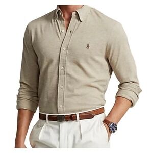 Polo by Ralph Lauren Beige Button-Down Casual Shirt
